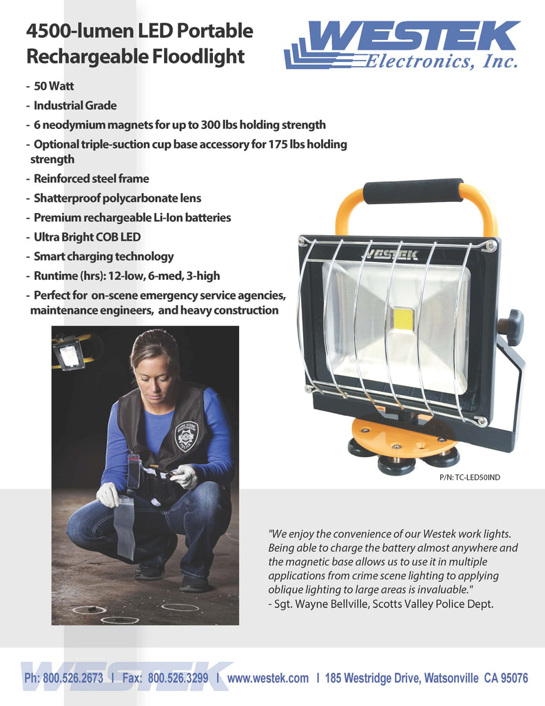Portable rechargeable best sale flood lights